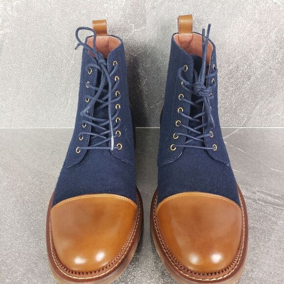 Vintage Foundry Co Boots Mens 9.5 M Blue & Tan Remingto Lace Up Chukka - Picture 3 of 12
